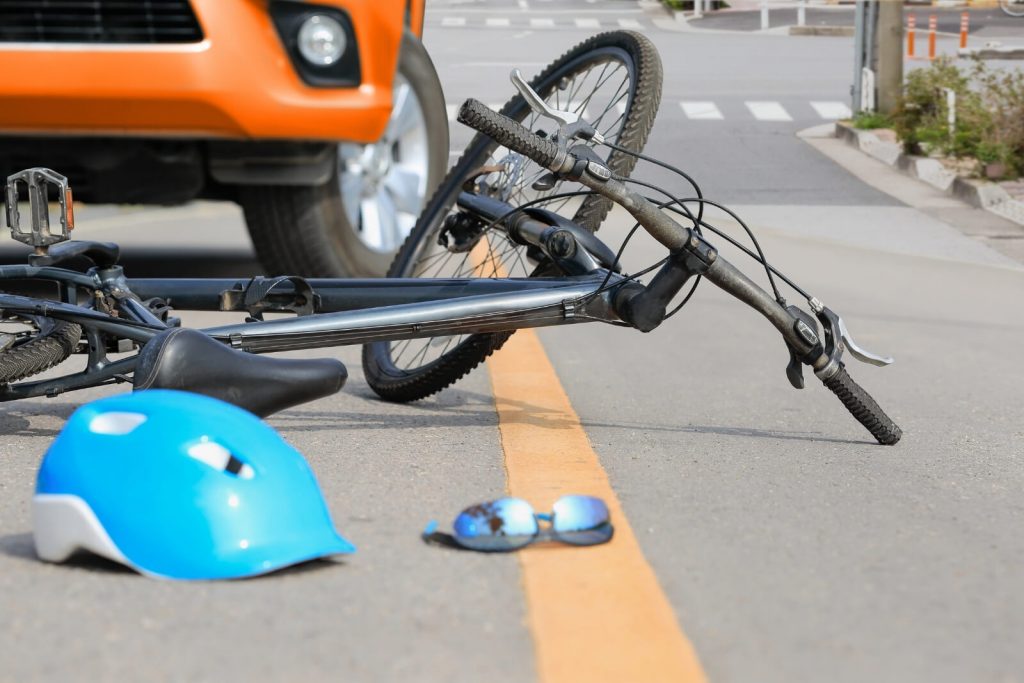 bicycle and car Crash